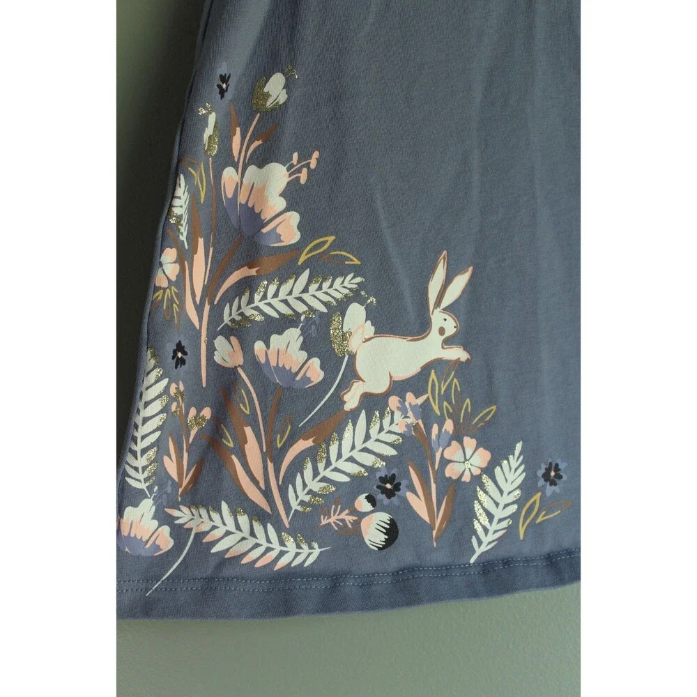 Cynthia Rowley Toddler Tank Tunic  4T Blue Rabbit Floral Size 4T